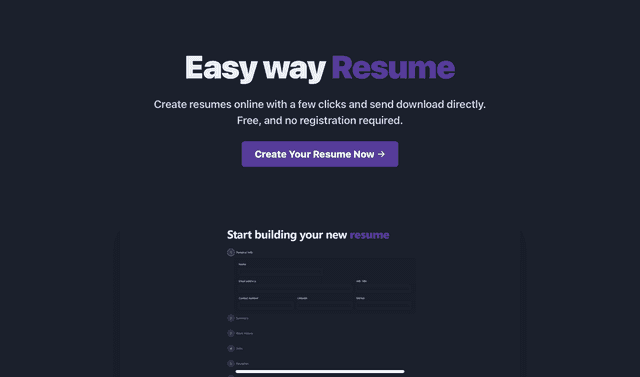 Screenshot of screenshot ez resume