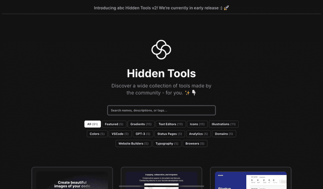 Screenshot of screenshot hiddentools