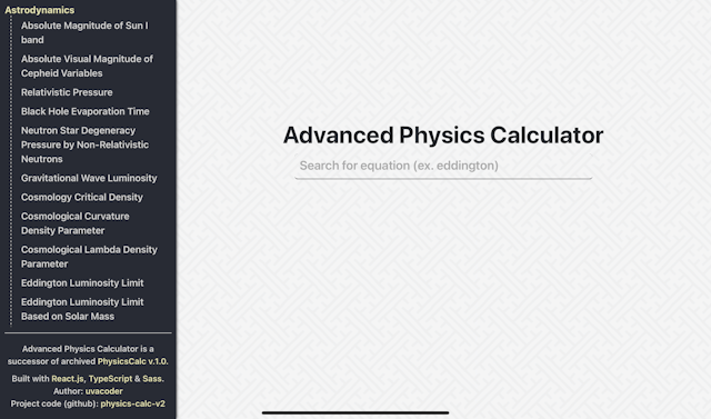 Screenshot of screenshot physics calc