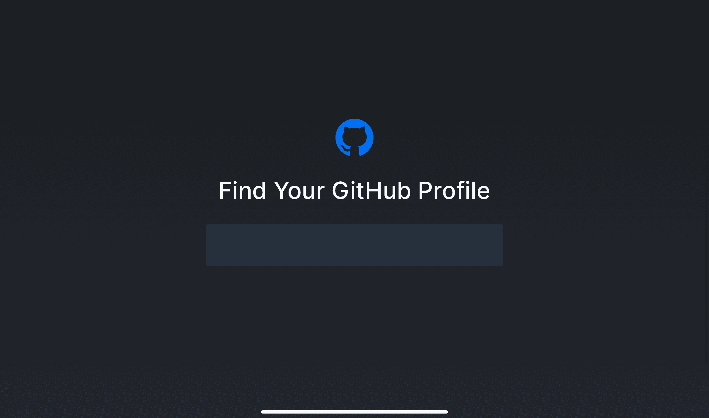 Screenshot of GitHub Profile Search