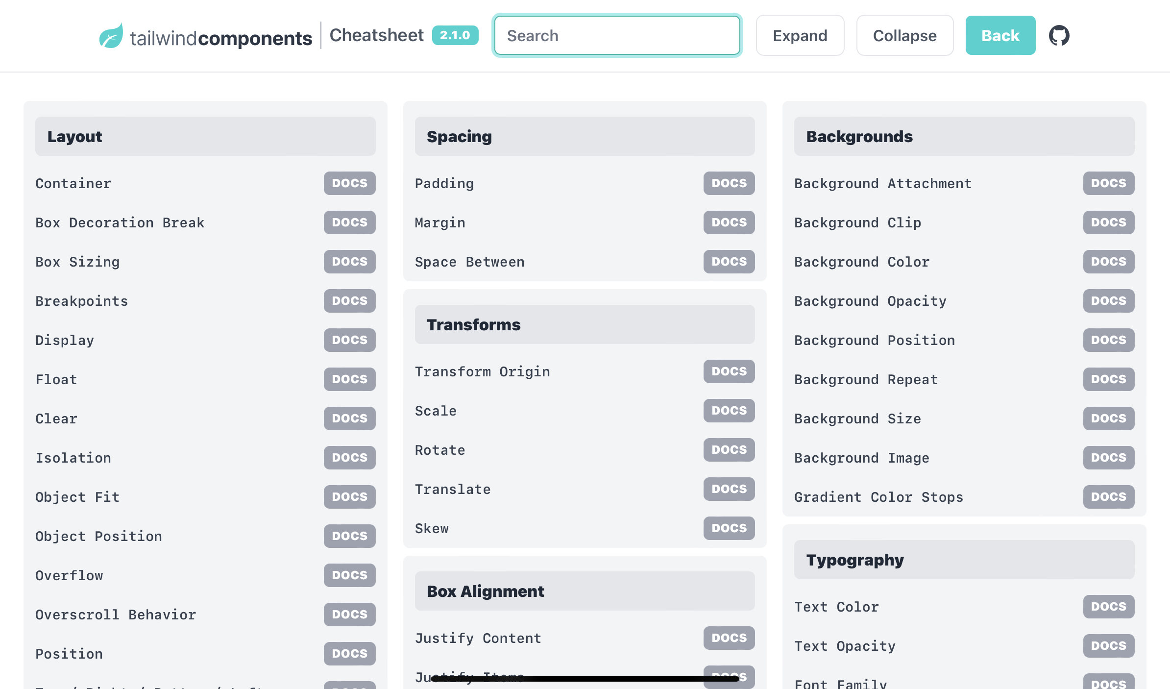 Screenshot of Cheatsheet CSS
