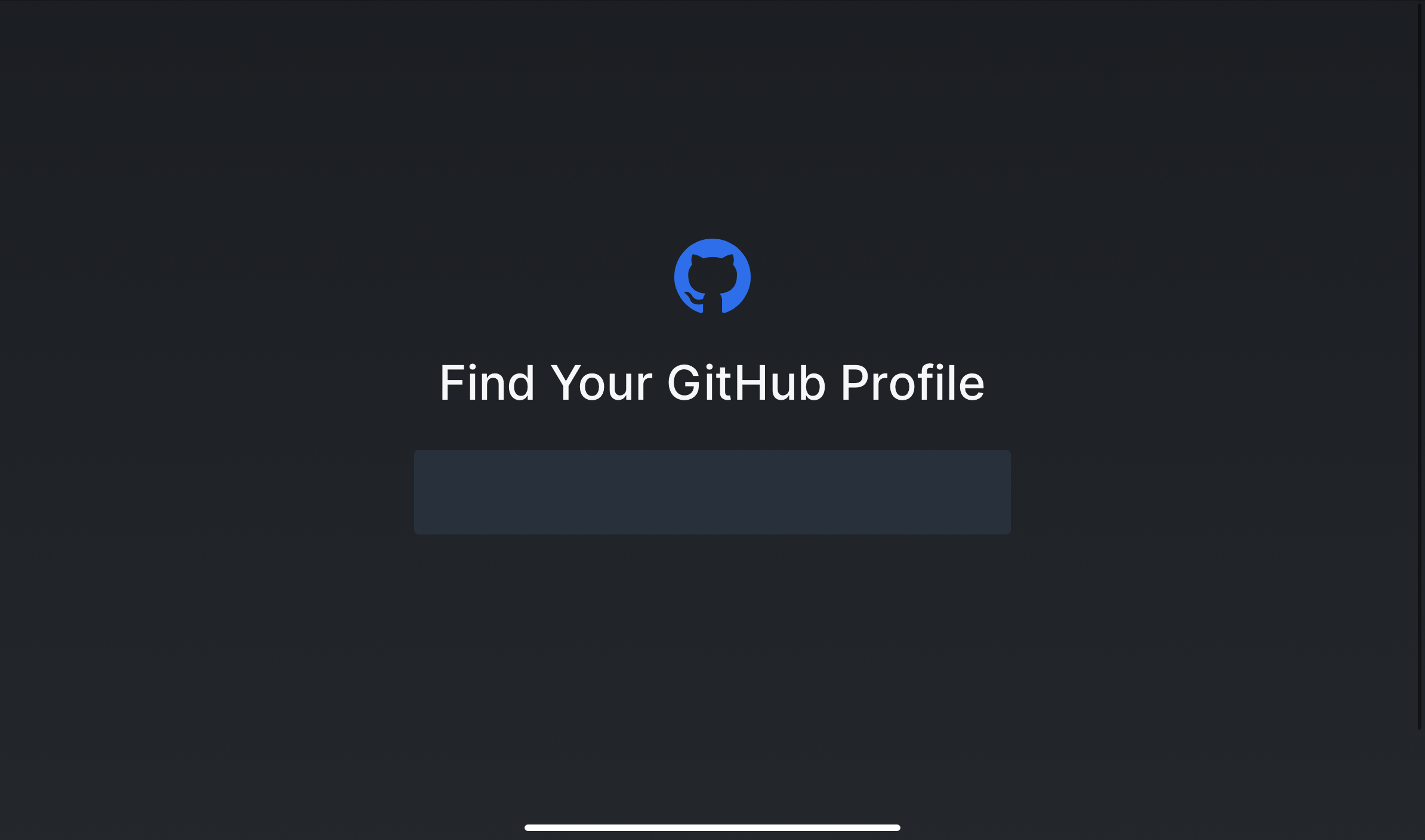 Screenshot of GitHub Profile Search