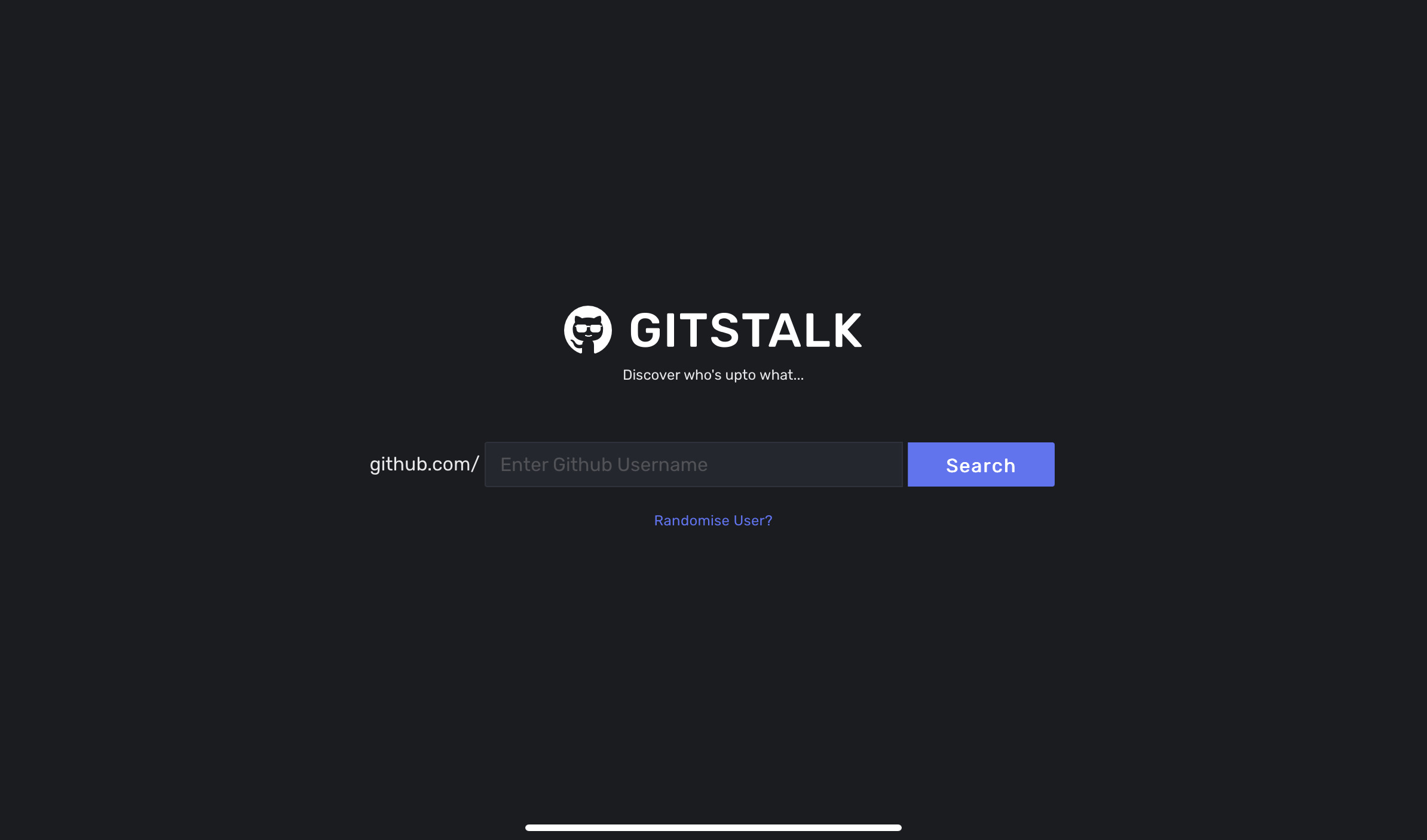 Screenshot of Gitstalk