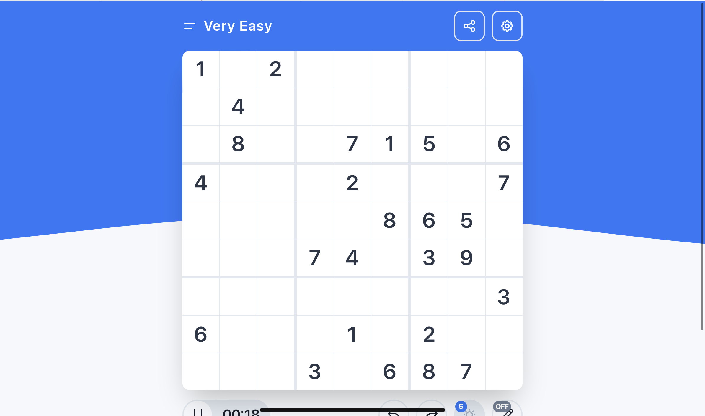 Screenshot of Sudoku OnLine